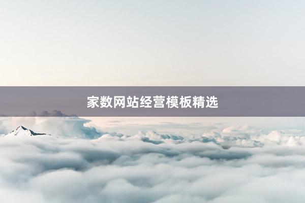 家数网站经营模板精选